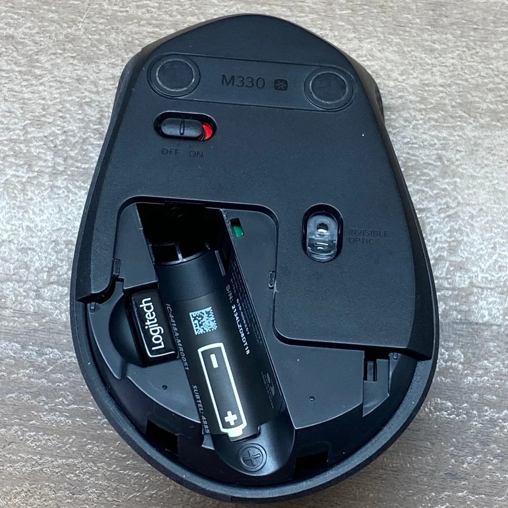 Logitech M330 Silent Plus Wireless Mouse Black w/ USB Receiver Dongle 910-004905